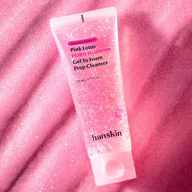 Hanskin Pink Lotus Pdrn Hyaluron Gel To Foam Prep Cleanser 110ml