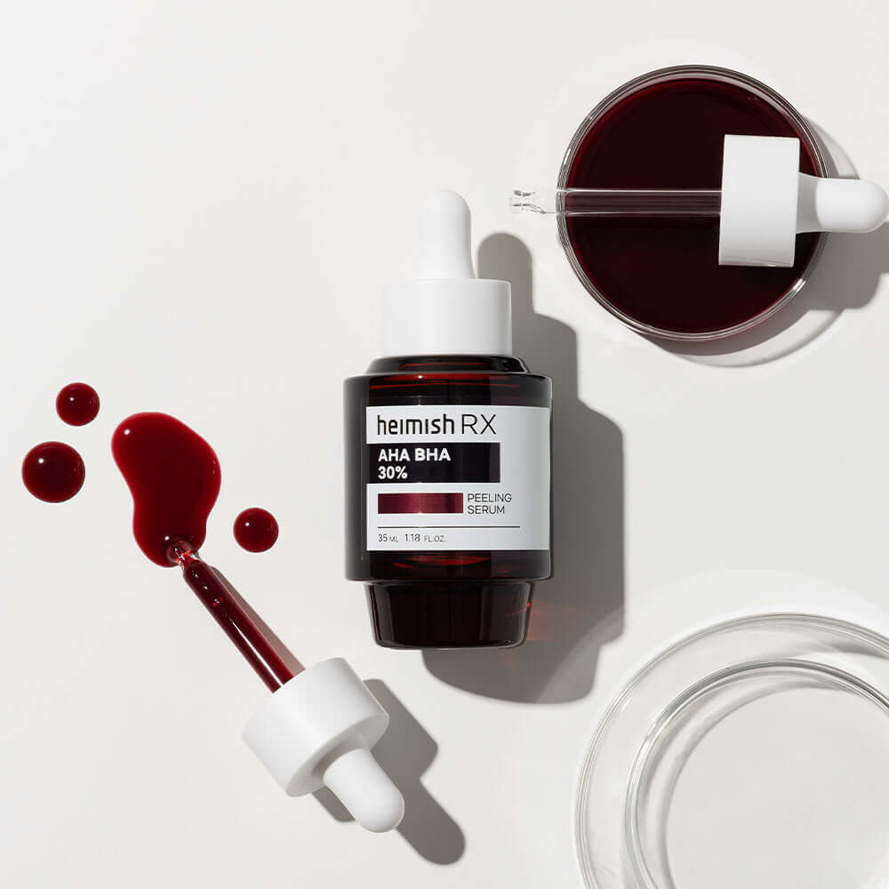 HEIMISH RX AHA BHA Peeling Serum 35ml with dropper and serum texture