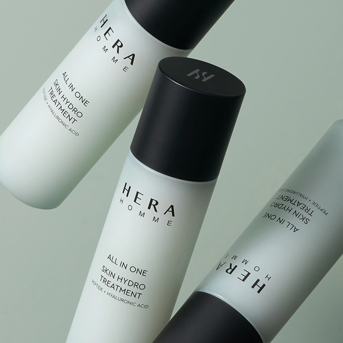 HERA Homme All-in-One Skin Hydro Treatment 150ml bottle display for Gentleman Korea - Korean men’s skincare
