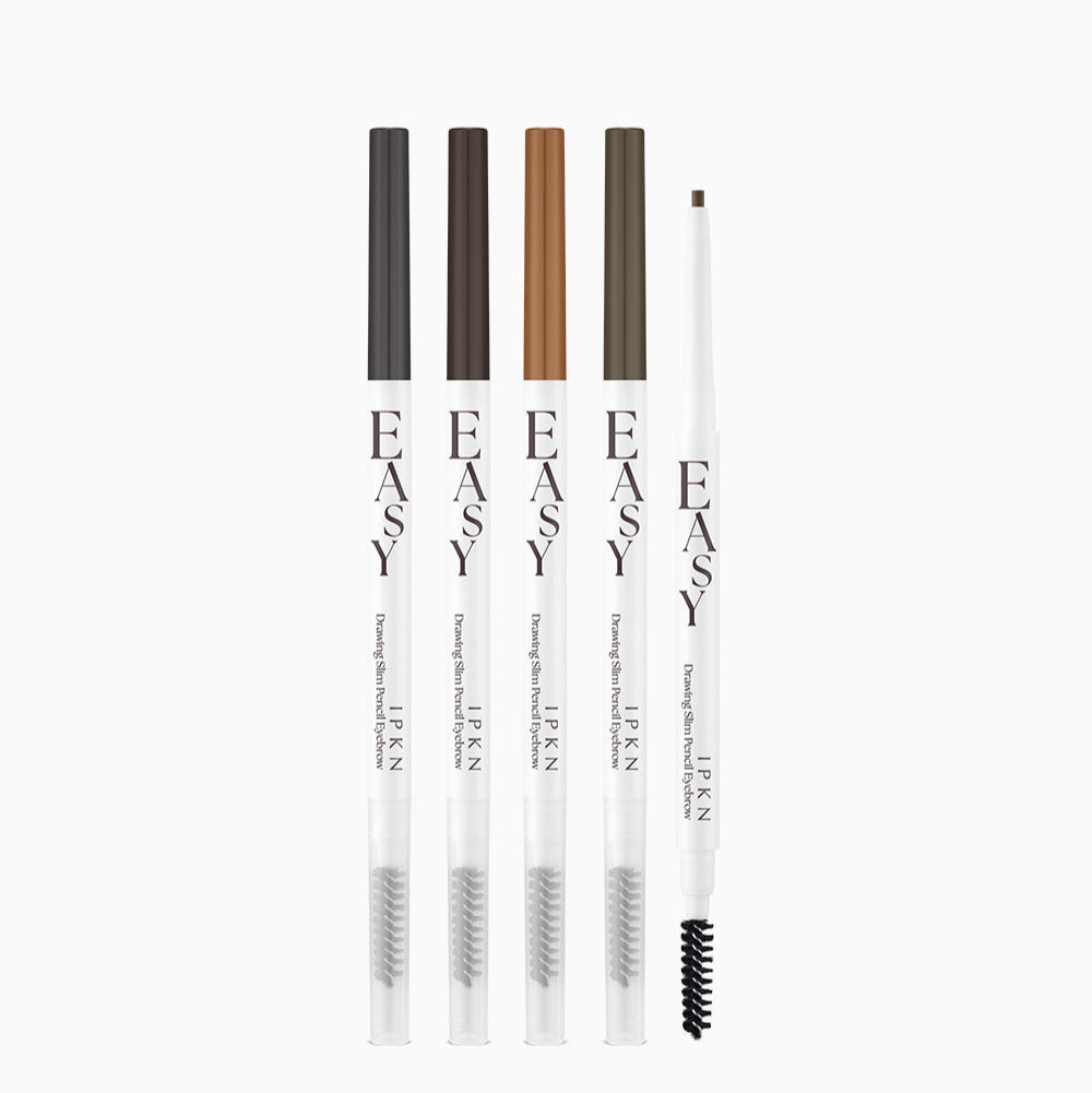 IPKN Easy Drawing Slim Pencil Eyebrow set of five shades for precise application