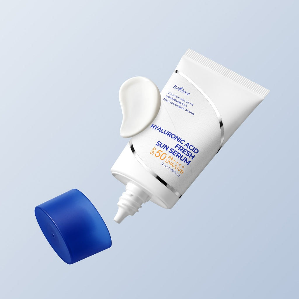 ISNTREE Hyaluronic Acid Fresh Sun Serum 50ml tube with blue cap