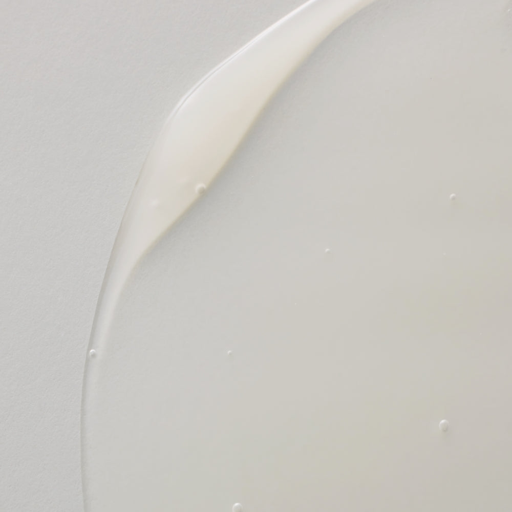 Close-up texture of KLAIRS Fundamental Eye Awakening Gel 35ml, showcasing its lightweight and hydrating formula.