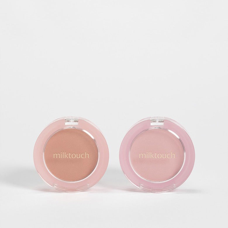 MILK TOUCH Tone On Blusher in two shades, perfect for a natural and vibrant look.