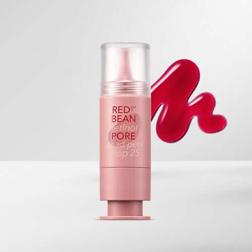 MISSHA Pattinol Pore Dead Peel Drops 25 15g in a pink bottle with a red liquid splash, skincare product for exfoliation.