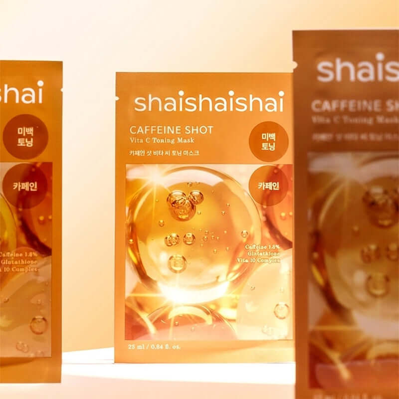 Shaishaishai カフェインショット ビタ C トーニングマスク 25ml 20枚