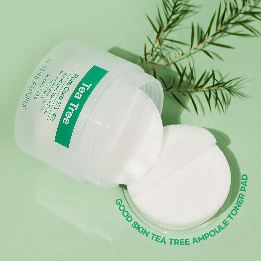 Nature Republic Good Skin Tea Tree Ampoule Toner Pads 125g