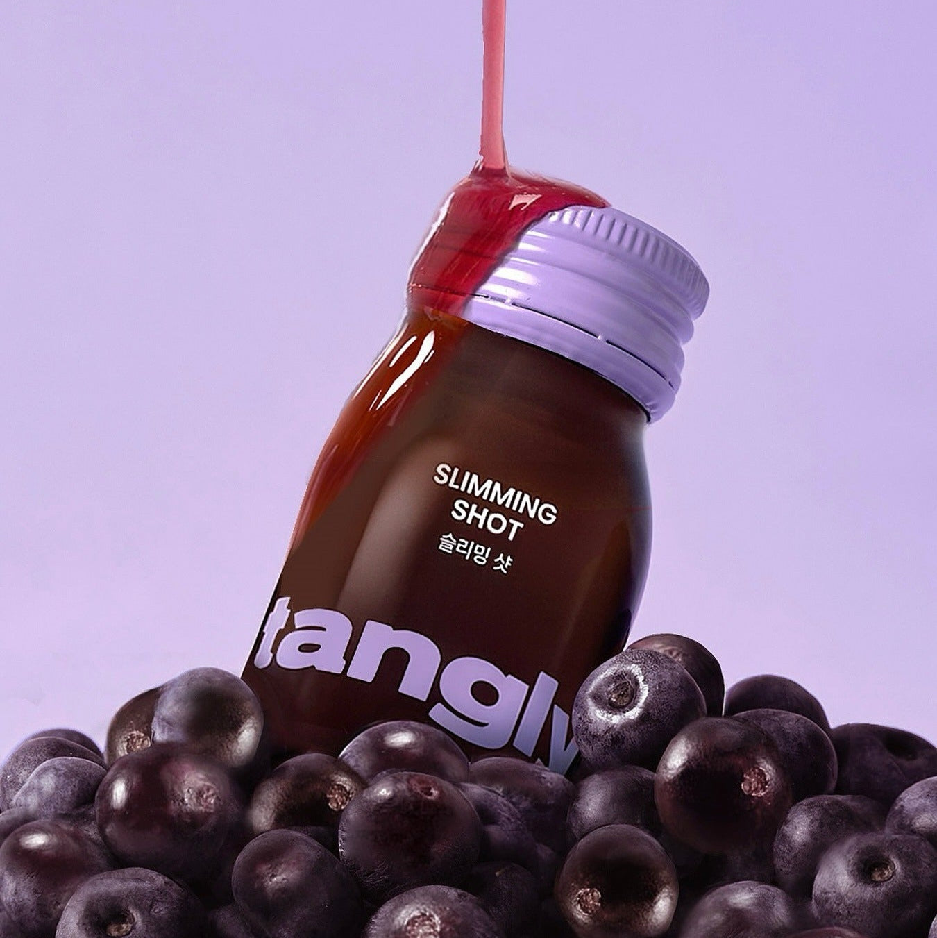 NOTHING BETTER Tangly Slimming Shot 7 Bottles with berries in vibrant design