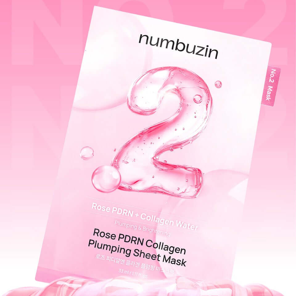 Numbuzin No. 2 Rose Pdrn Collagen Plumping Mask Pack (5 Sheets)