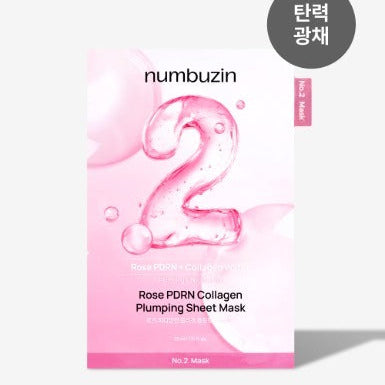 Numbuzin No. 2 Rose Pdrn Collagen Plumping Mask Pack (5 Sheets)