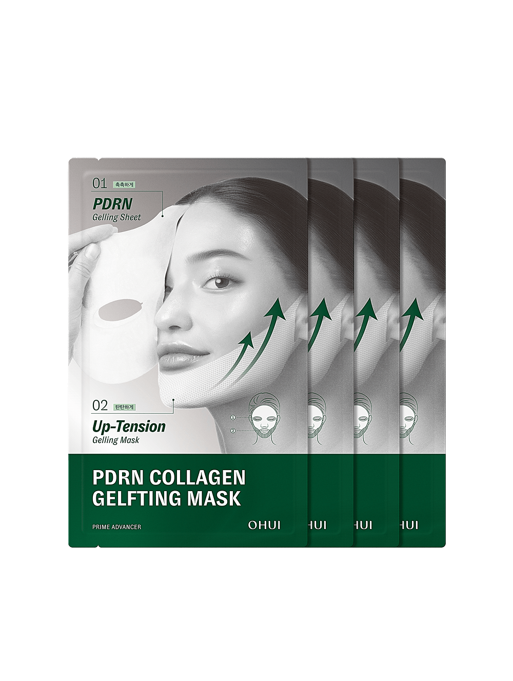 Ohui Prime Advancer Pdrn Collagen Gel Lifting Mask 4-Piece