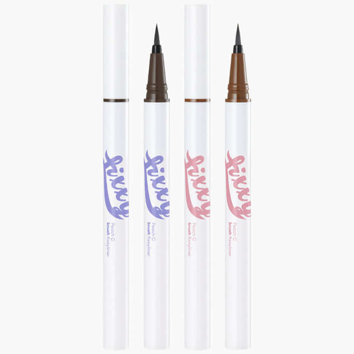 PEACH C Brush Pixie Liner in two colors for precise eye makeup application