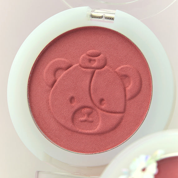 PERIPERA Pure Blushed Sunshine Cheek with embossed bear design in rose shade