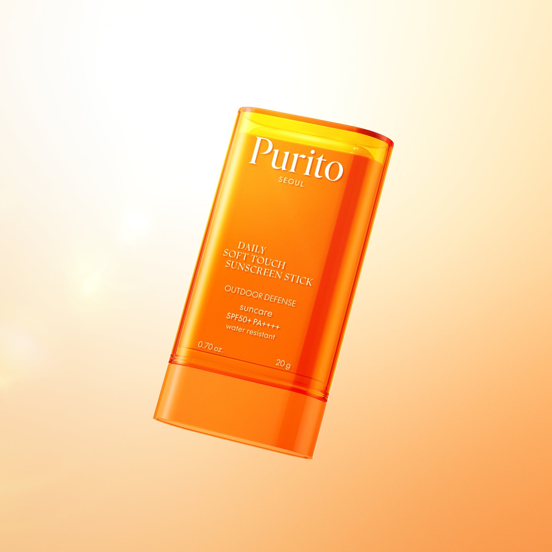 PURITO Daily Soft Touch Sun Stick SPF50+PA++++ against a sunlit background