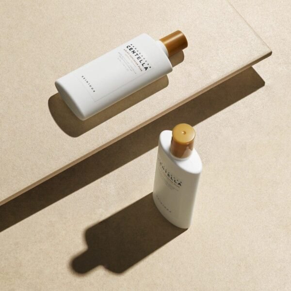 SKIN1004 Madagascar Centella Air-fit Sunscreen Plus 50ml bottle on a minimalist beige background