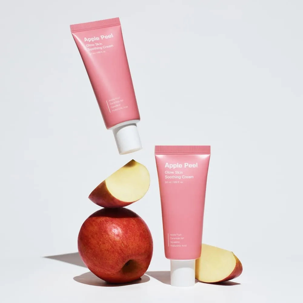 SUNGBOON EDITOR Apple Peel Glow Skin Soothing Cream 50ml with apple slices