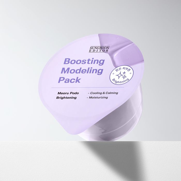 SUNGBOON EDITOR Boosting Modeling Pack Meoru Podo Brightening for skin cooling, calming, and moisturizing benefits.