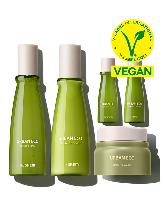 The Saem Urban Eco Harakeke Skincare 3 Set (Toner+Emulsion+Cream)