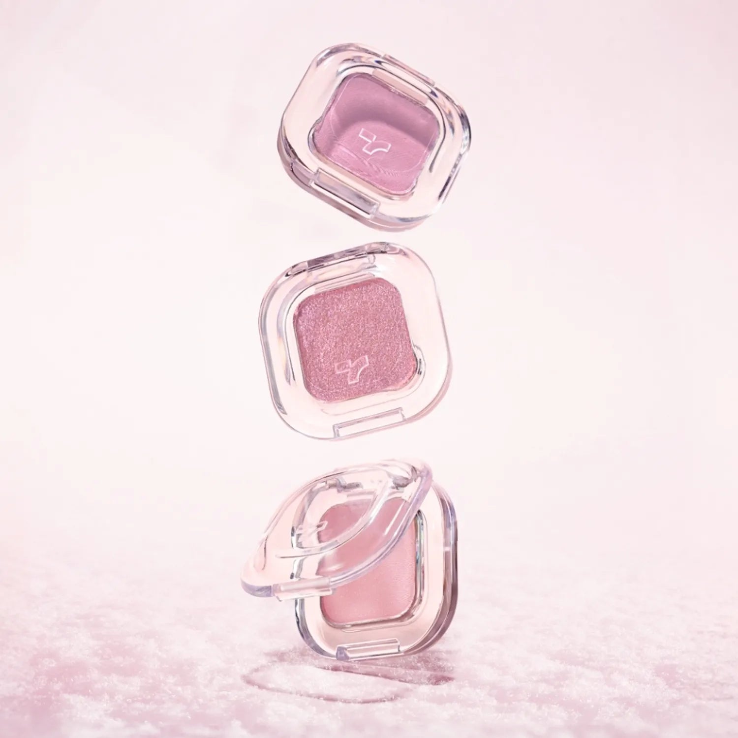 TONY MOLY Eyetone Single Eyeshadow in pink shades with a luxurious, glittery finish, perfect for elegant eye makeup looks.