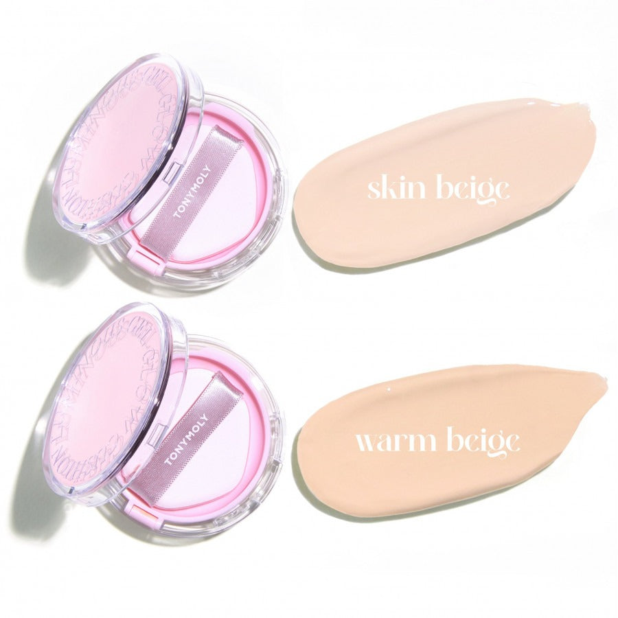 TONYMOLY My Luminouse Gel Glow Cushion 15g in skin beige and warm beige shades