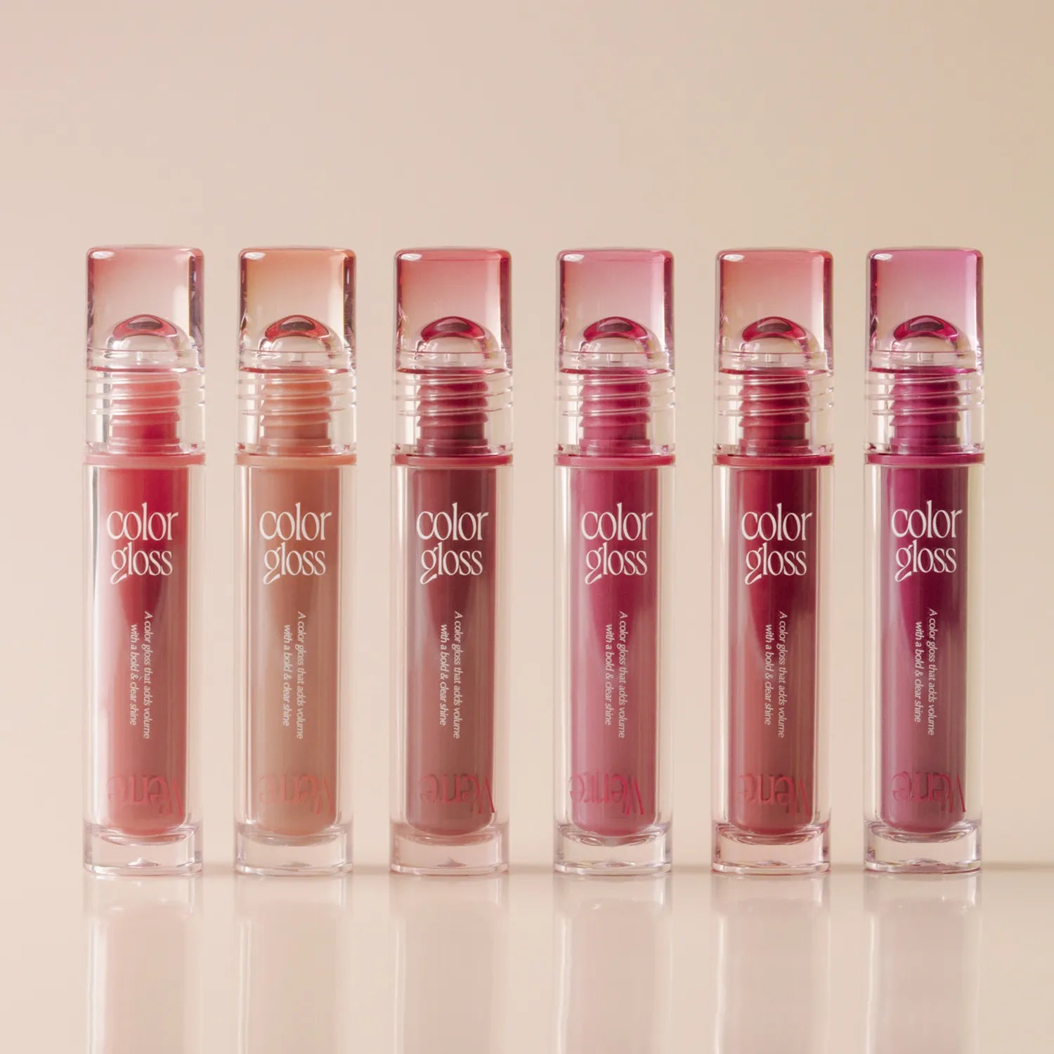 TOO COOL FOR SCHOOL Verre Color Gloss lip gloss collection in various shades, elegant packaging.