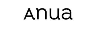 Anua logo in black font on a white background