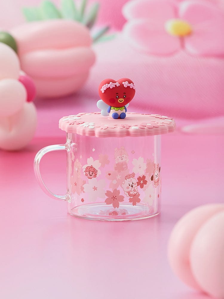 BT21 TATA BABY GLASS UP & LID (11oz) SPRING FAIRY