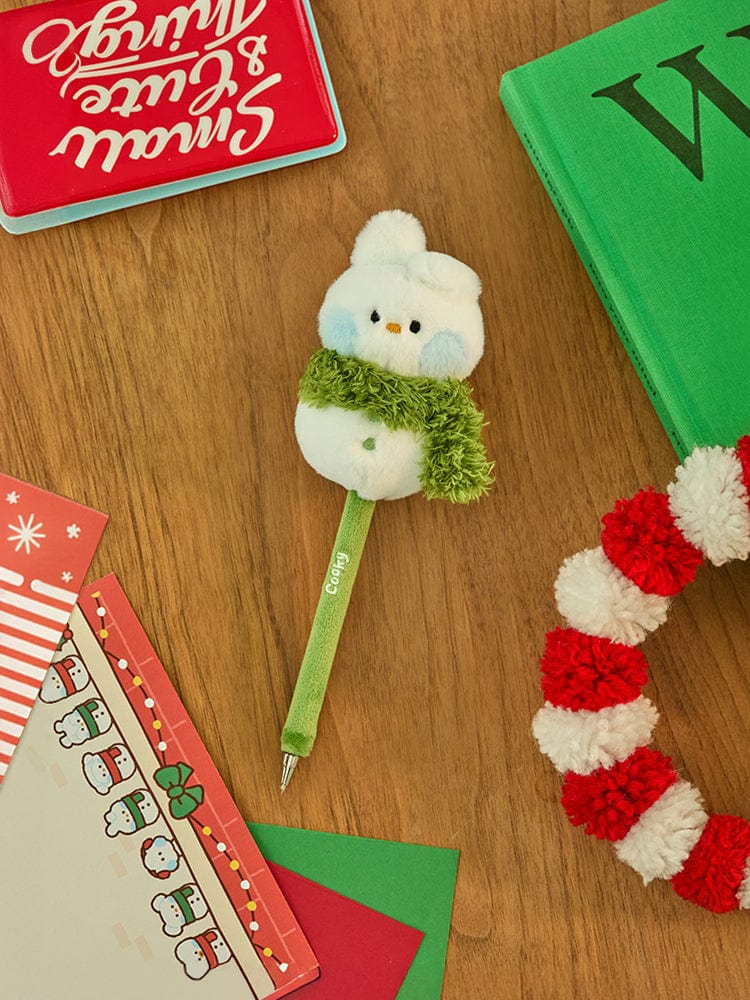 BT21 COOKY mini minini SNOWMAN PLUSH GEL PEN PETITE HOLIDAY