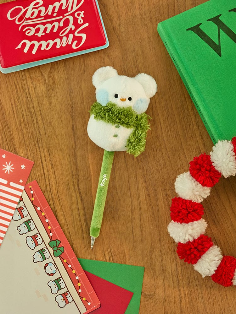 BT21 KOYA mini minini SNOWMAN PLUSH GEL PEN PETITE HOLIDAY