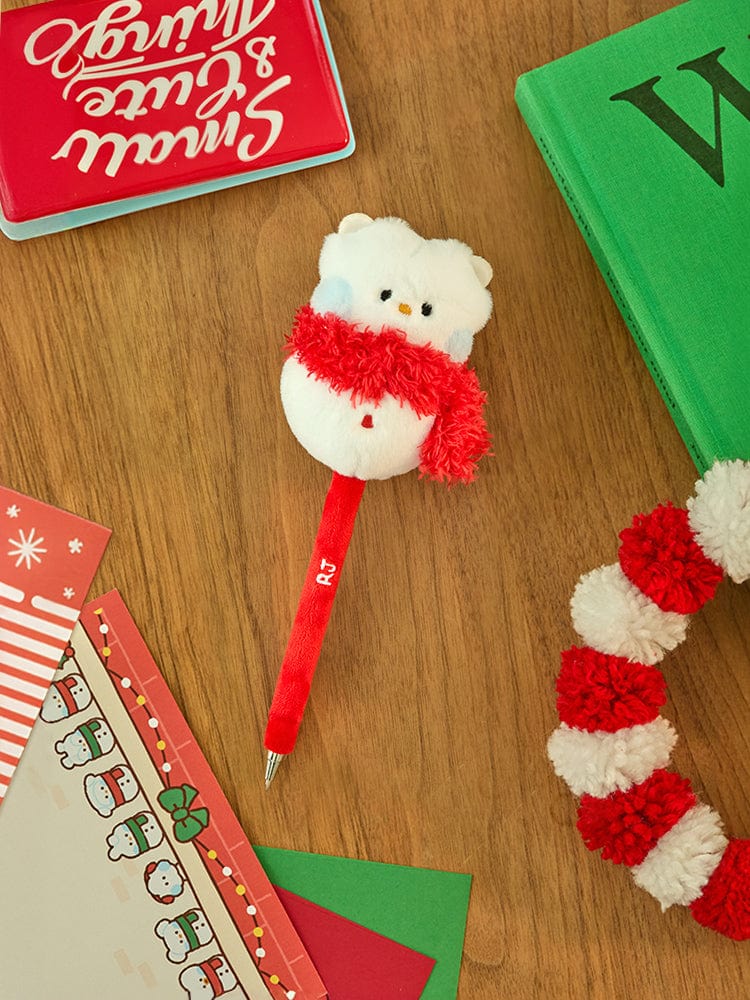 BT21 RJ mini minini SNOWMAN PLUSH GEL PEN PETITE HOLIDAY