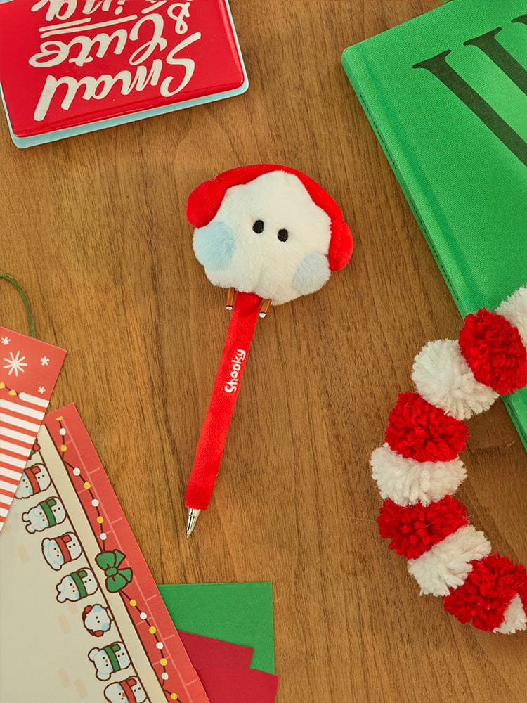 BT21 SHOOKY mini minini SNOWMAN PLUSH GEL PEN PETITE HOLIDAY