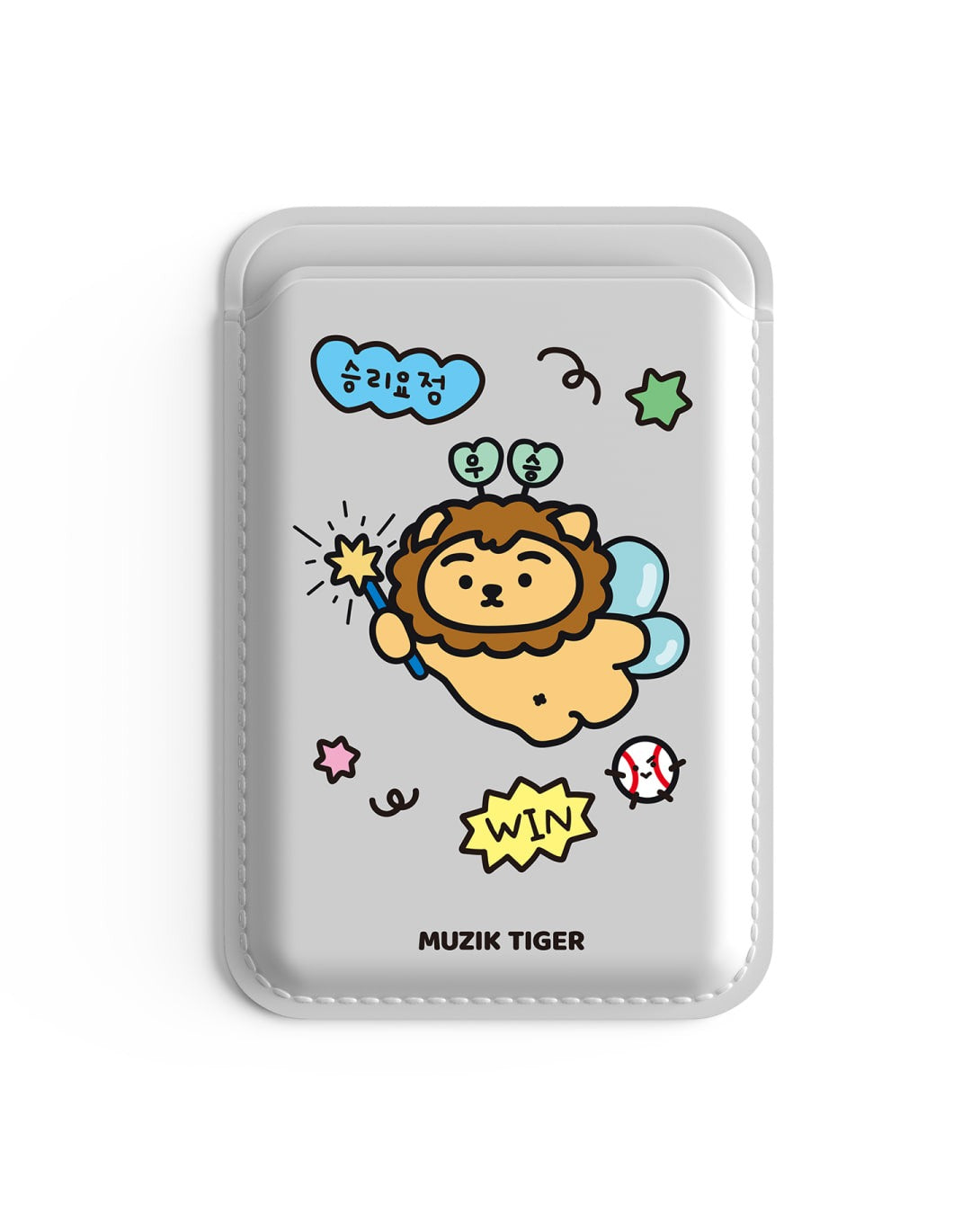 Muzik Tiger Baseball Stadium Lion Magsafe Leather Card Wallet 4 Types