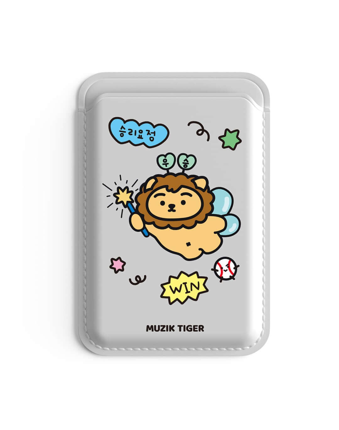 Muzik Tiger Baseball Stadium Lion Magsafe Leather Card Wallet 4 Types