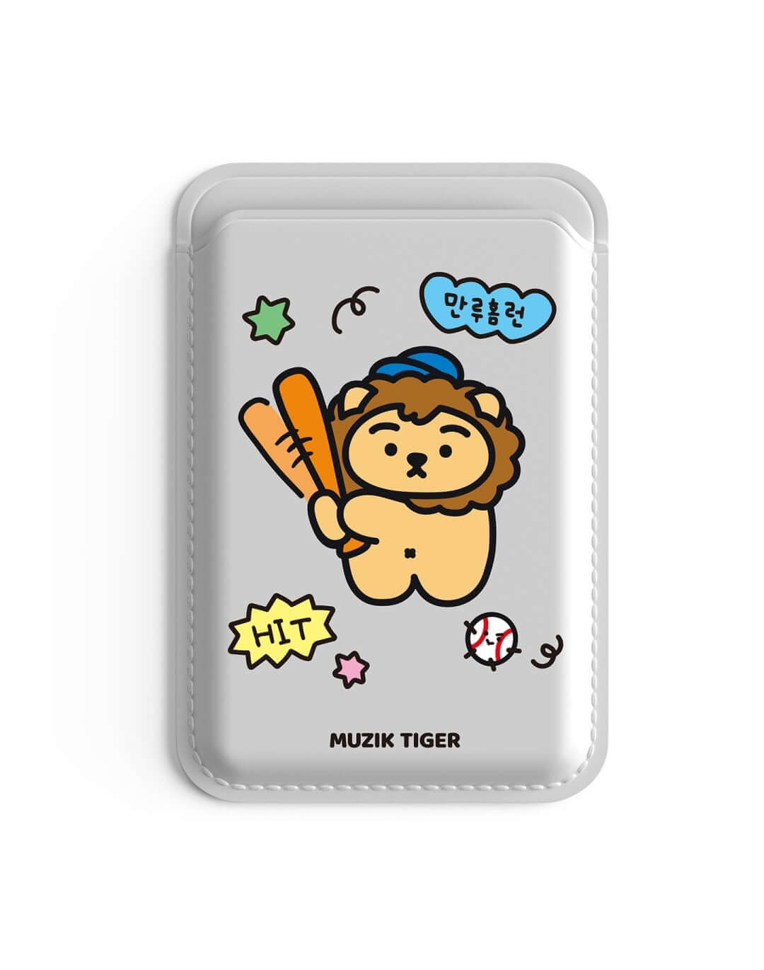 Muzik Tiger Baseball Stadium Lion Magsafe Leather Card Wallet 4 Types