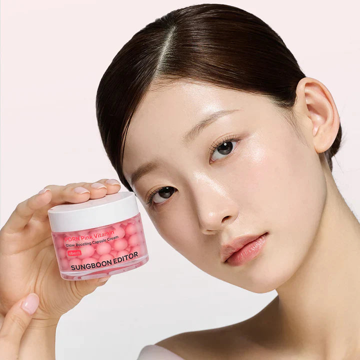 Sungboon Editor Pink Pdrn Vitamin Glow Boosting Capsule Cream 50ml