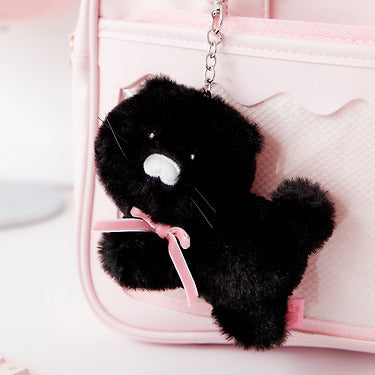 Kakao Friends - Black Miniporte-Cles Plush Chunsik