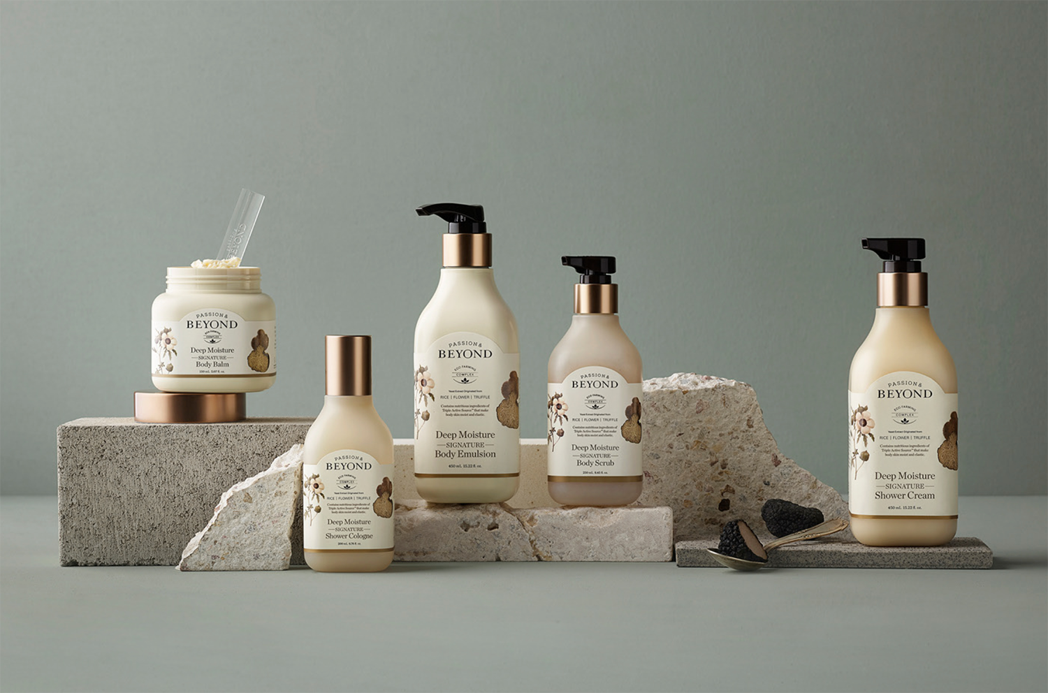 Passion and Beyond: Unlocking the Essence of Beauty with PASSION AND BEYOUN skincare range displayed elegantly