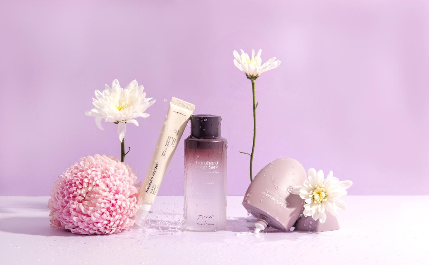 Embracing Everyday Radiance: Exploring the Beauty of HARUHARU in Korean Skincare - skincare products with flowers