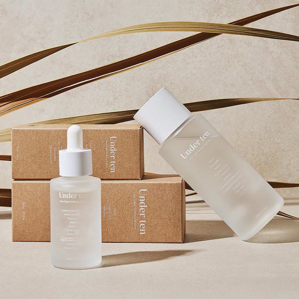 UNDER TEN Sea Grape Basic Care Set (Toner+Ampoule) - Kool Seoul Korean K-Beauty
