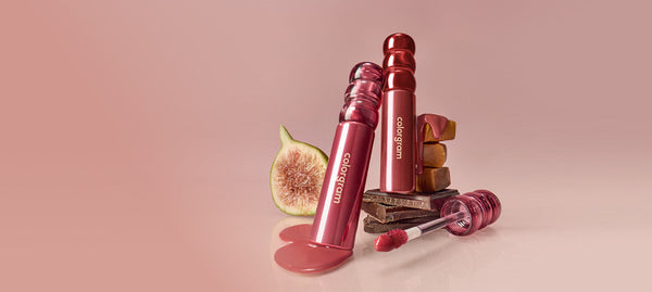 COLORGRAM: The Playful Side of Korean Makeup featuring vibrant lip products with figs and chocolate