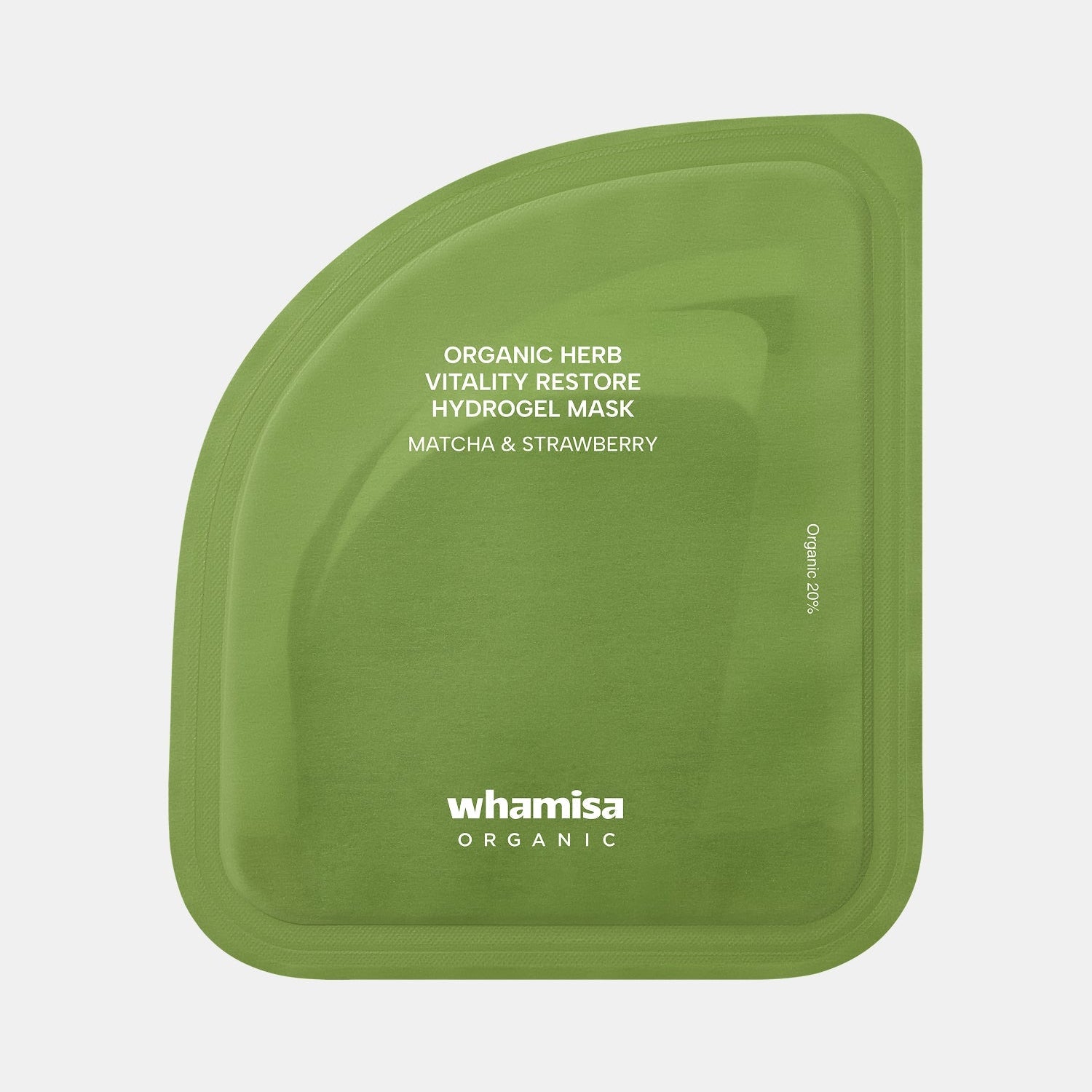 WHAMISA Organic Herb Vitality Restore Hydrogel Mask Matcha & Strawberry