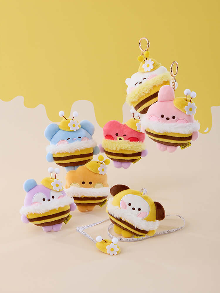 BT21 minini MEASURING TAPE PLUSH KEYRING HONEY BEE | Koolseoul