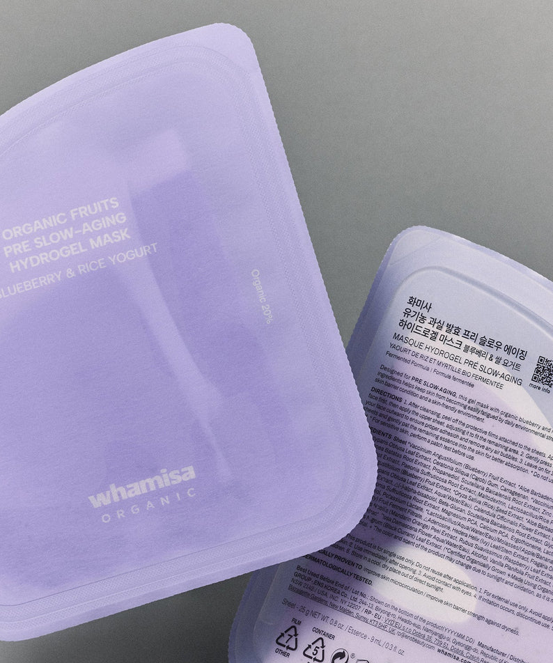 WHAMISA Organic Fruits Pre Slow-Aging Hydrogel Mask Blueberry & Rice Yogurt