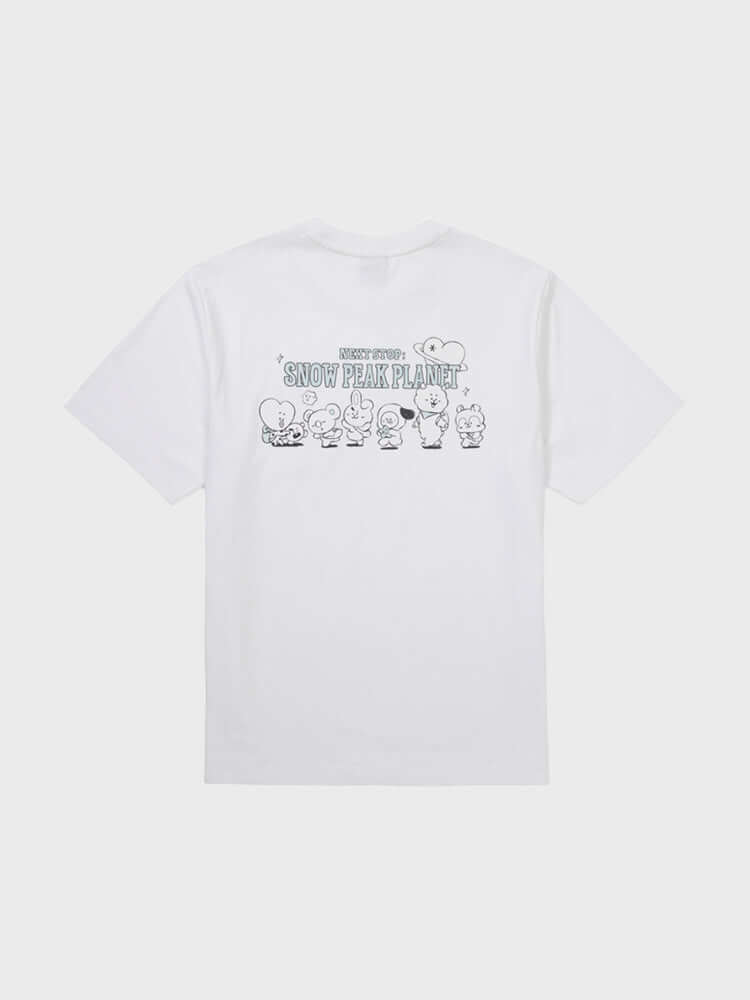 BT21 SNOW PEAK GRAPHIC SHORT SLEEVE T-SHIRT (WHITE) | Koolseoul