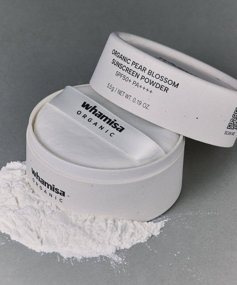 WHAMISA Organic Pear Blossom Sunscreen Powder