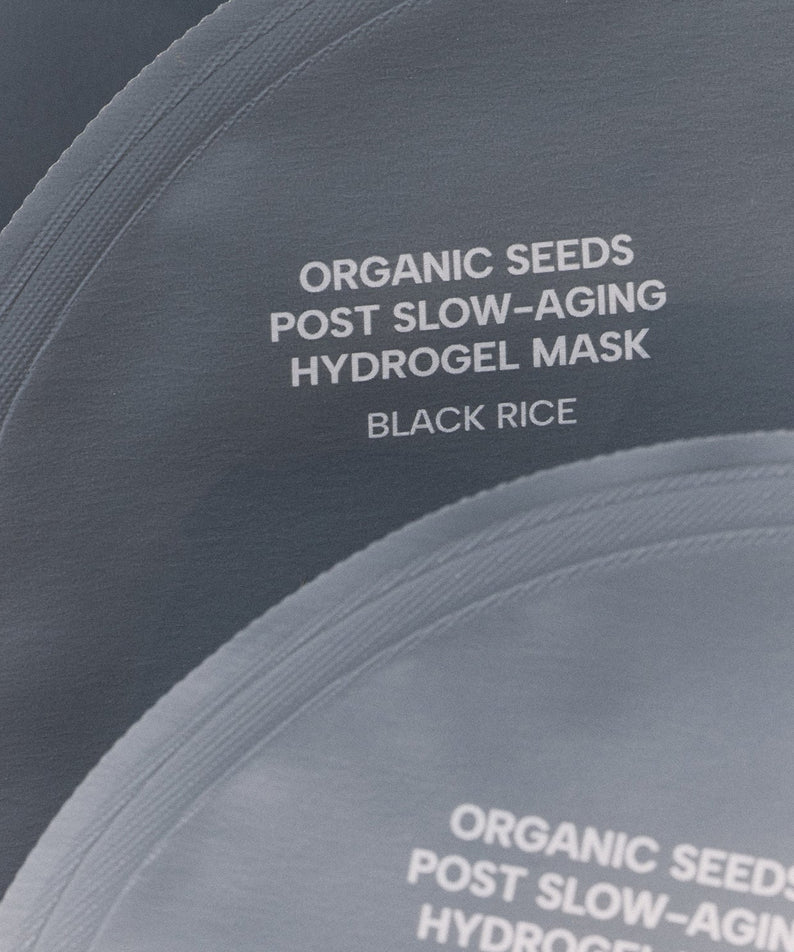WHAMISA Organic Seeds Post Slow-Aging Hydrogel Mask Black Rice