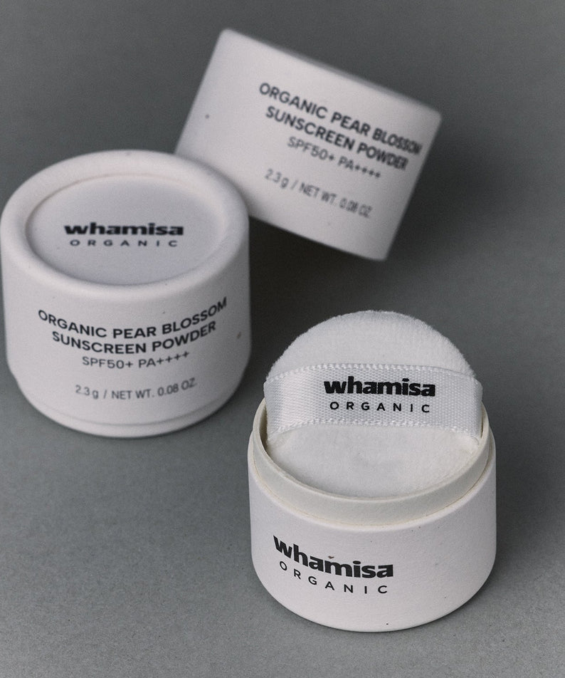 WHAMISA Organic Pear Blossom Sunscreen Powder