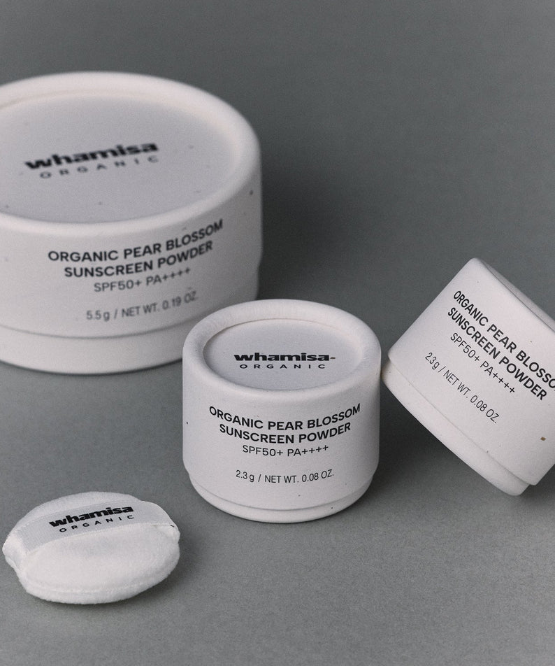 WHAMISA Organic Pear Blossom Sunscreen Powder