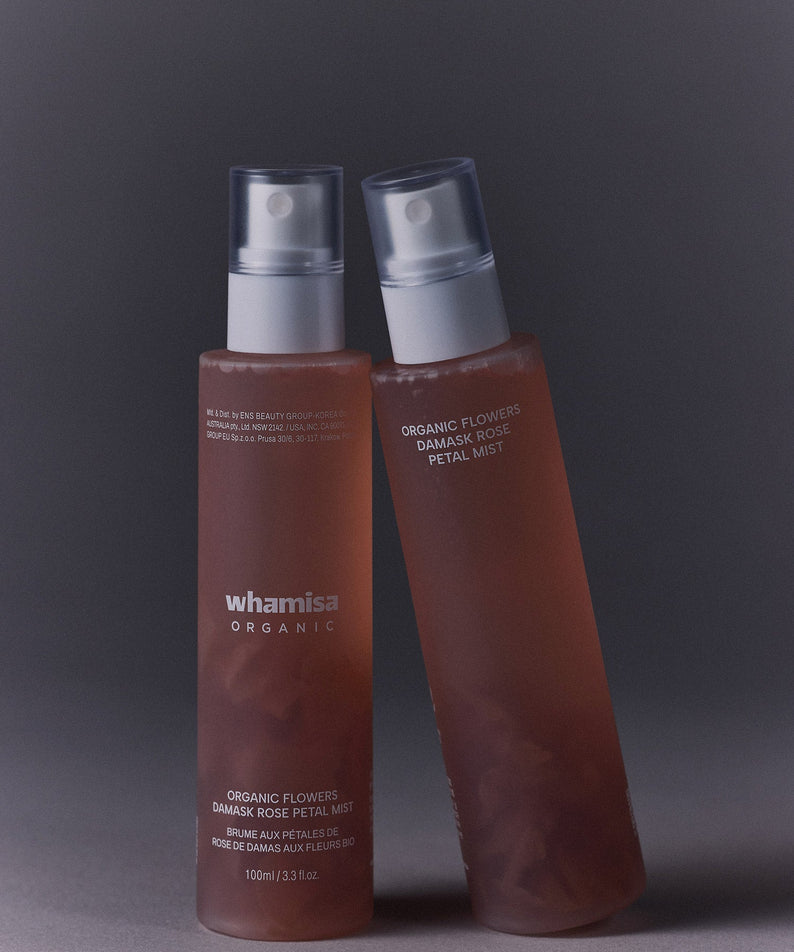 WHAMISA Organic Flowers Damask Rose Petal Mist