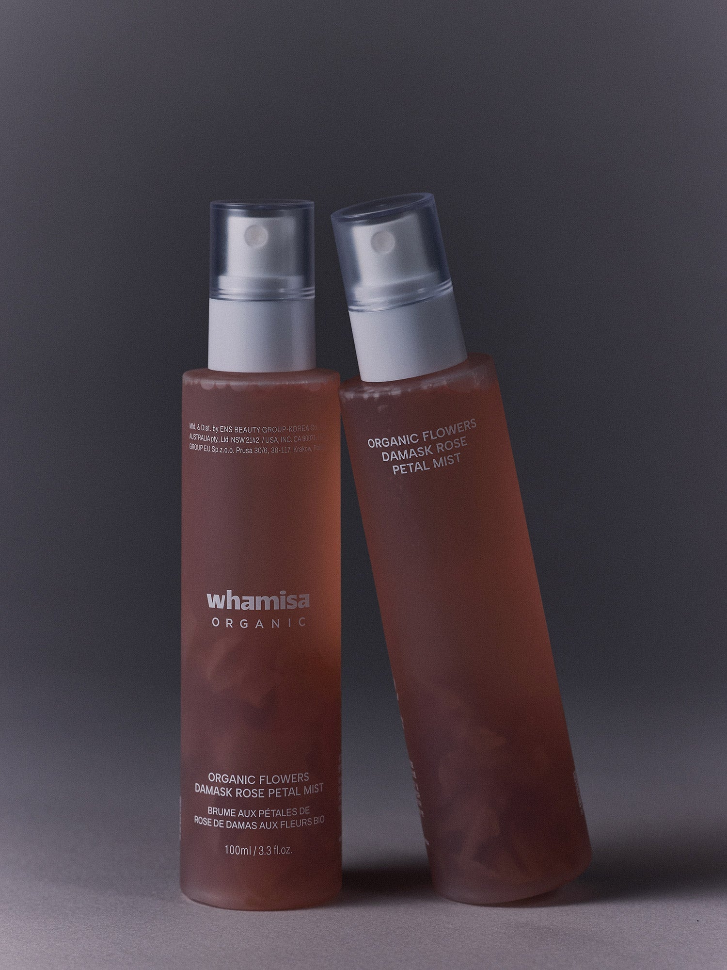 WHAMISA Organic Flowers Damask Rose Petal Mist