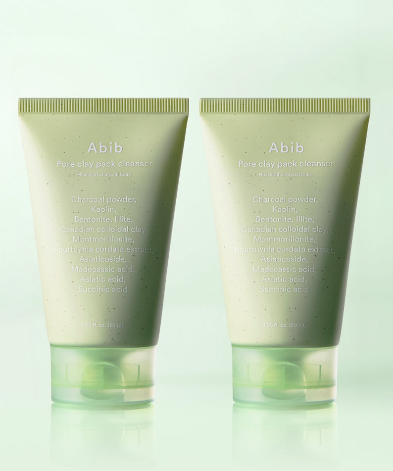 ABIB Pore Clay Pack Cleanser Heartleaf Charcoal 120ml Duo